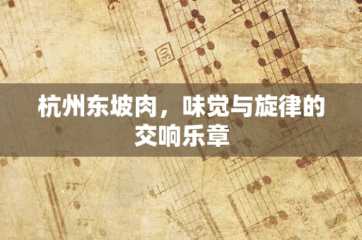 杭州东坡肉，味觉与旋律的交响乐章