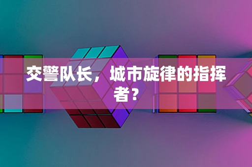交警队长，城市旋律的指挥者？