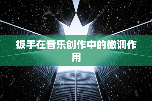 扳手在音乐创作中的微调作用