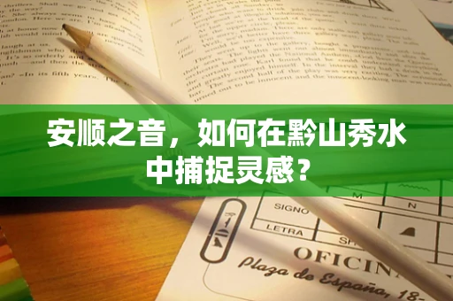 安顺之音，如何在黔山秀水中捕捉灵感？