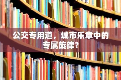 公交专用道，城市乐章中的专属旋律？
