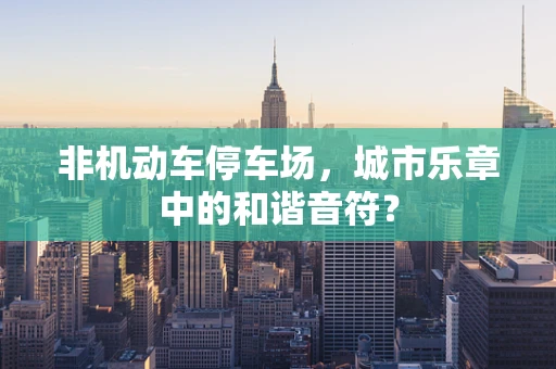 非机动车停车场，城市乐章中的和谐音符？