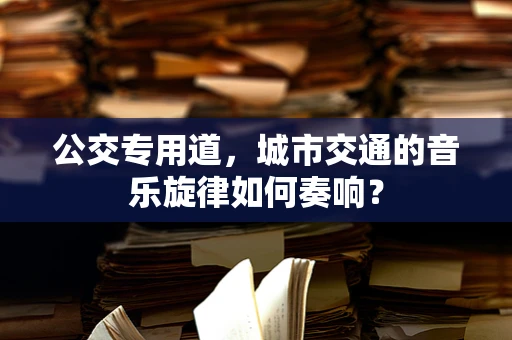 公交专用道，城市交通的音乐旋律如何奏响？