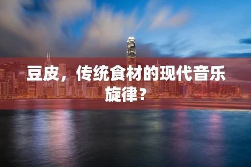 豆皮，传统食材的现代音乐旋律？