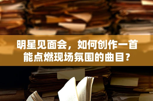 明星见面会，如何创作一首能点燃现场氛围的曲目？