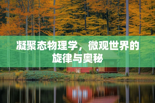 凝聚态物理学，微观世界的旋律与奥秘