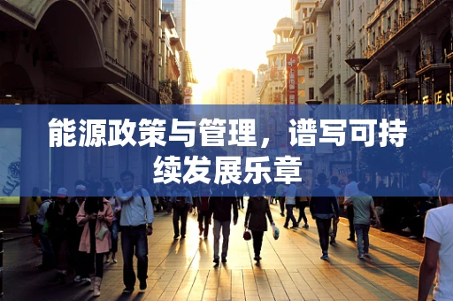 能源政策与管理，谱写可持续发展乐章