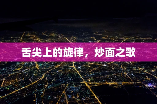 舌尖上的旋律，炒面之歌