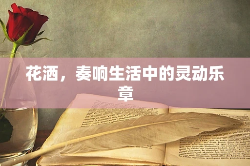花洒，奏响生活中的灵动乐章