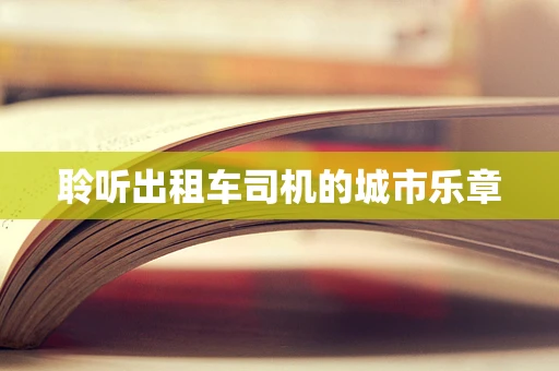 聆听出租车司机的城市乐章