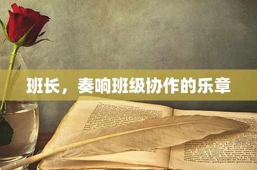 班长，奏响班级协作的乐章