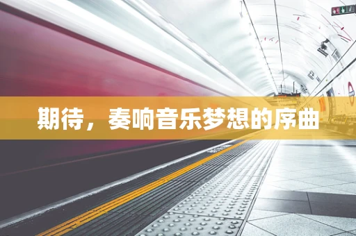 期待，奏响音乐梦想的序曲