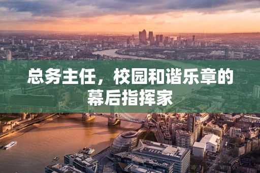 总务主任，校园和谐乐章的幕后指挥家