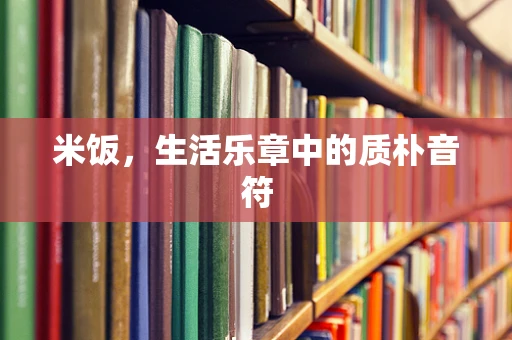 米饭，生活乐章中的质朴音符