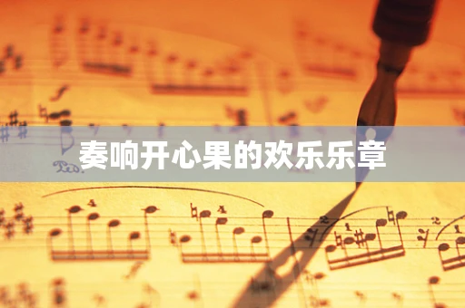 奏响开心果的欢乐乐章