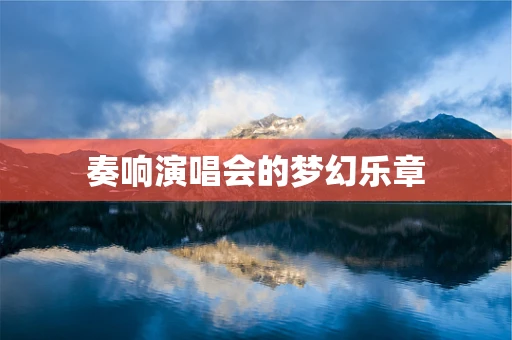 奏响演唱会的梦幻乐章