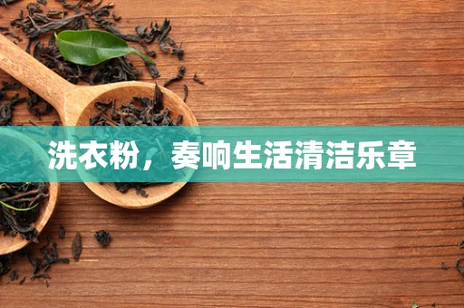 洗衣粉，奏响生活清洁乐章