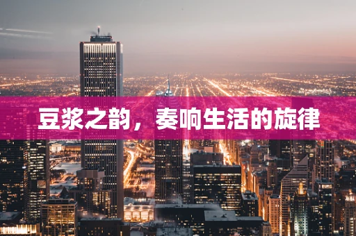 豆浆之韵，奏响生活的旋律