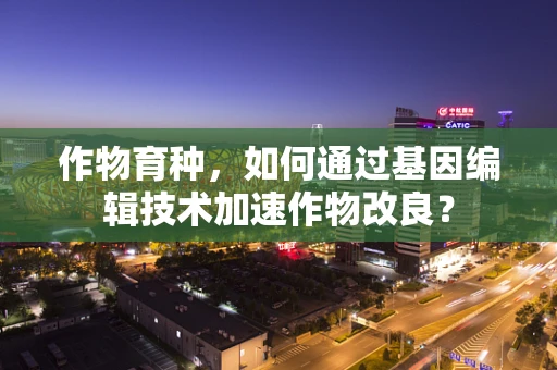 作物育种，如何通过基因编辑技术加速作物改良？