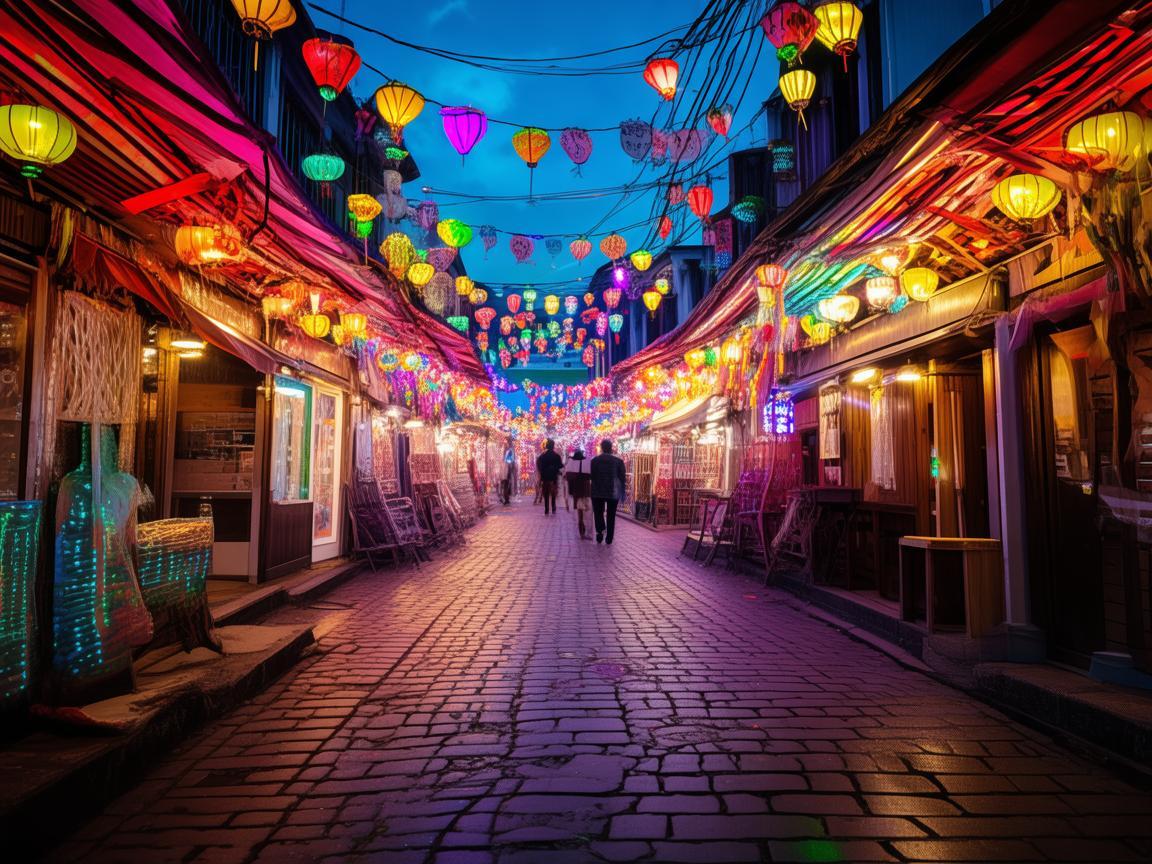 夜市灯光秀，奏响城市夜的乐章