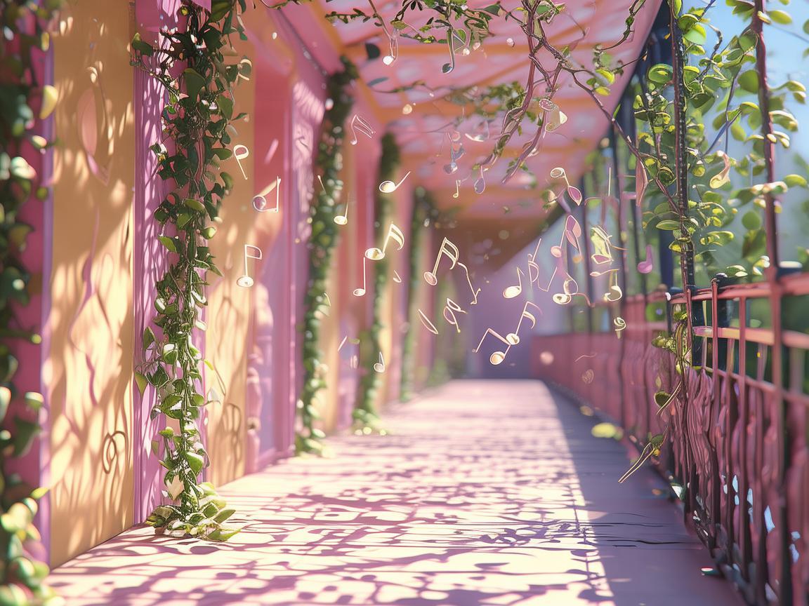 阳台栏杆，音符跳跃的独特背景