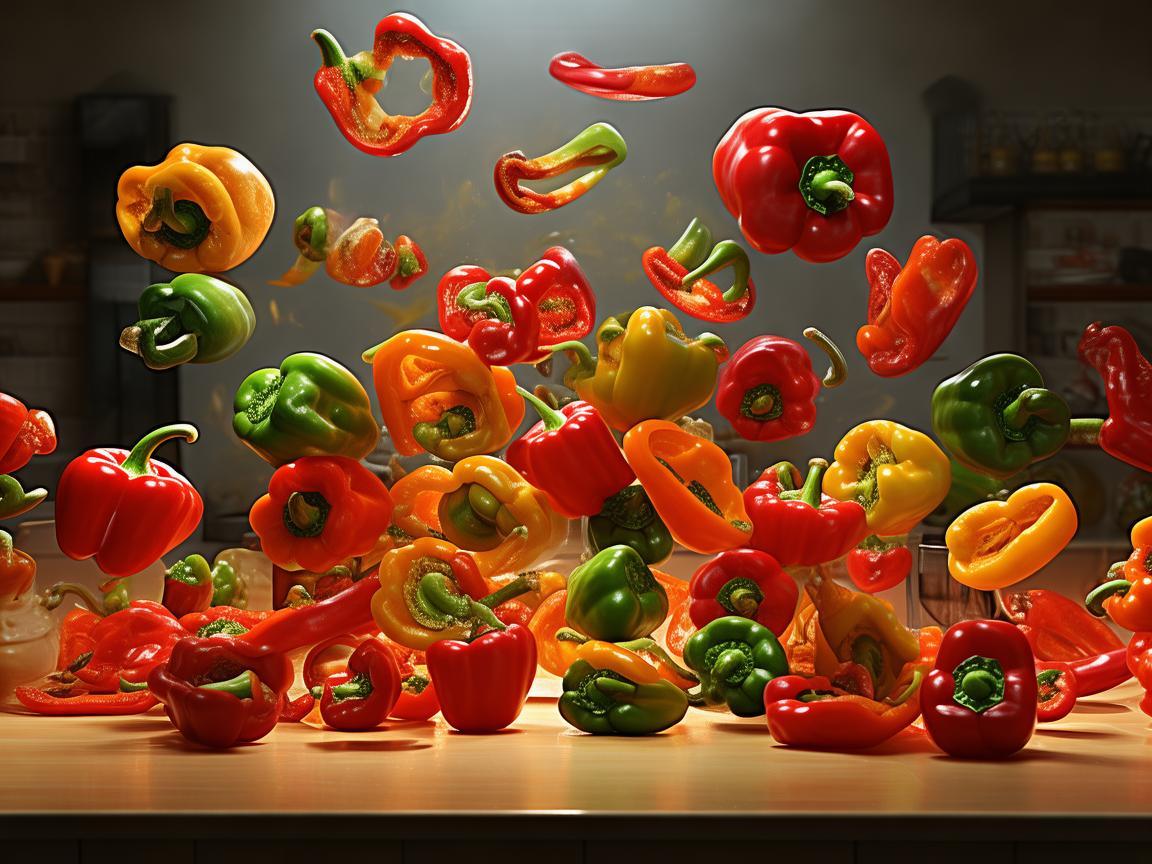 柿子椒的灵动音符乐章