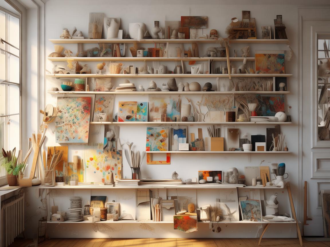 如何利用墙面置物架激发创作灵感？