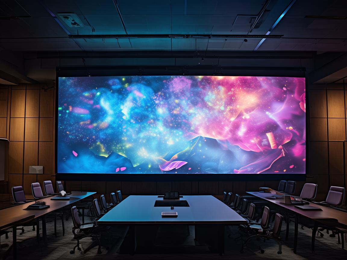 会议室投影幕，空间里的视听新乐章