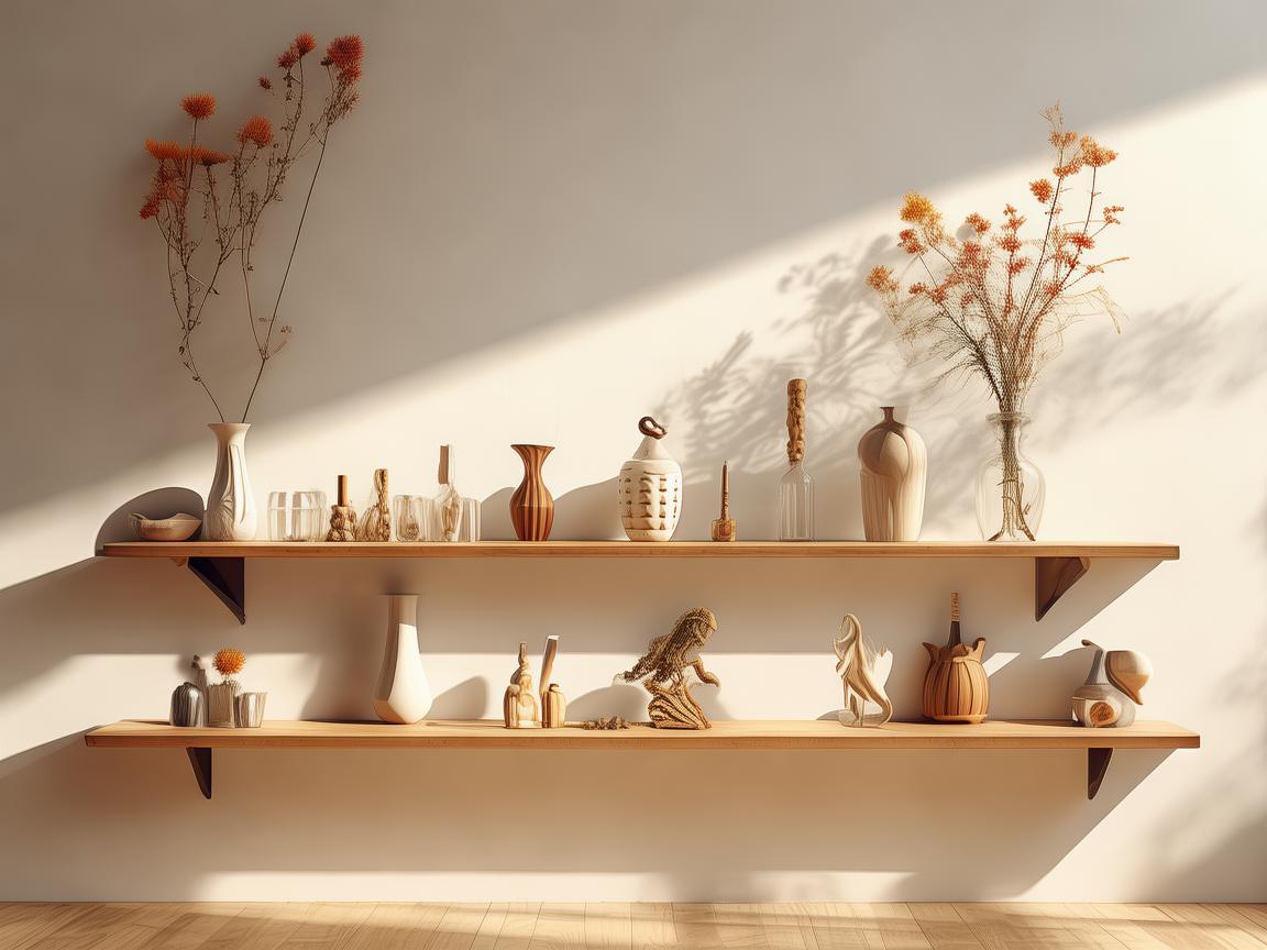 墙面置物架，空间旋律的巧妙构建