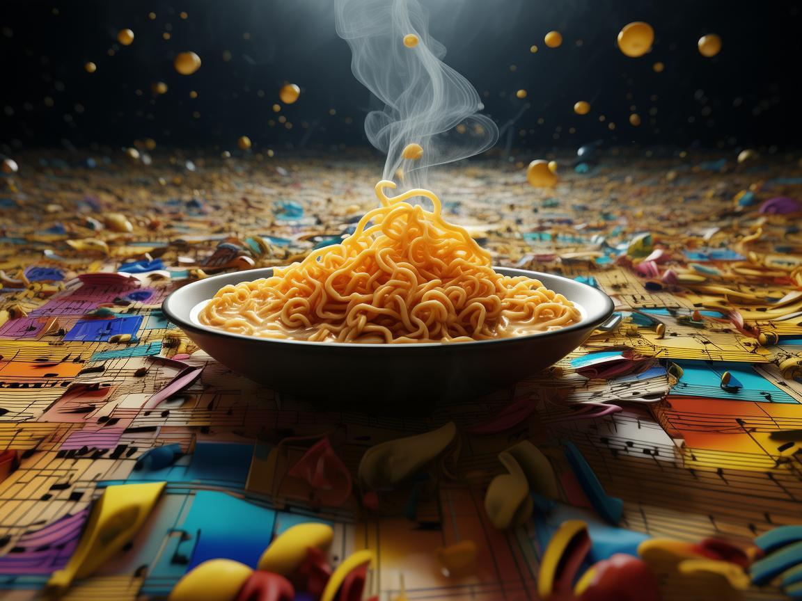 在音符的海洋中，方便面如何成为创作的隐秘调料？