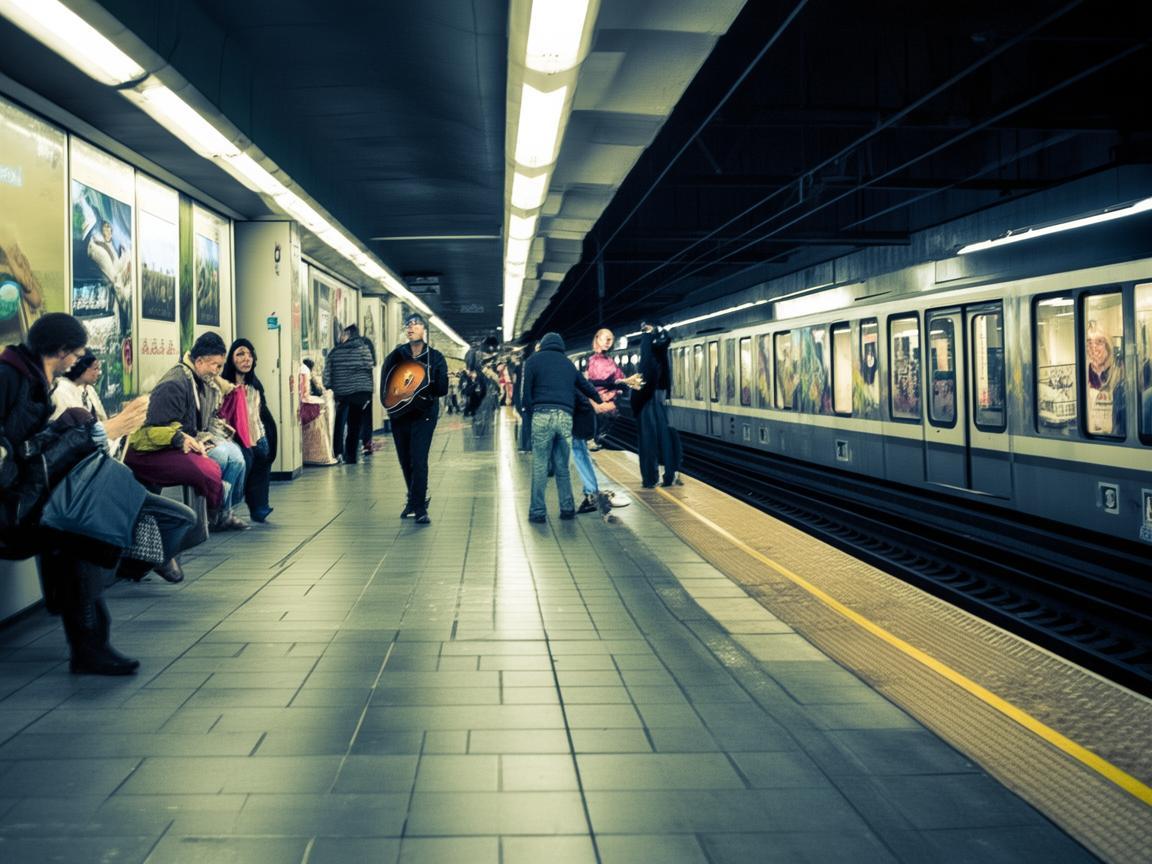地铁站月台，音乐与日常生活的交响