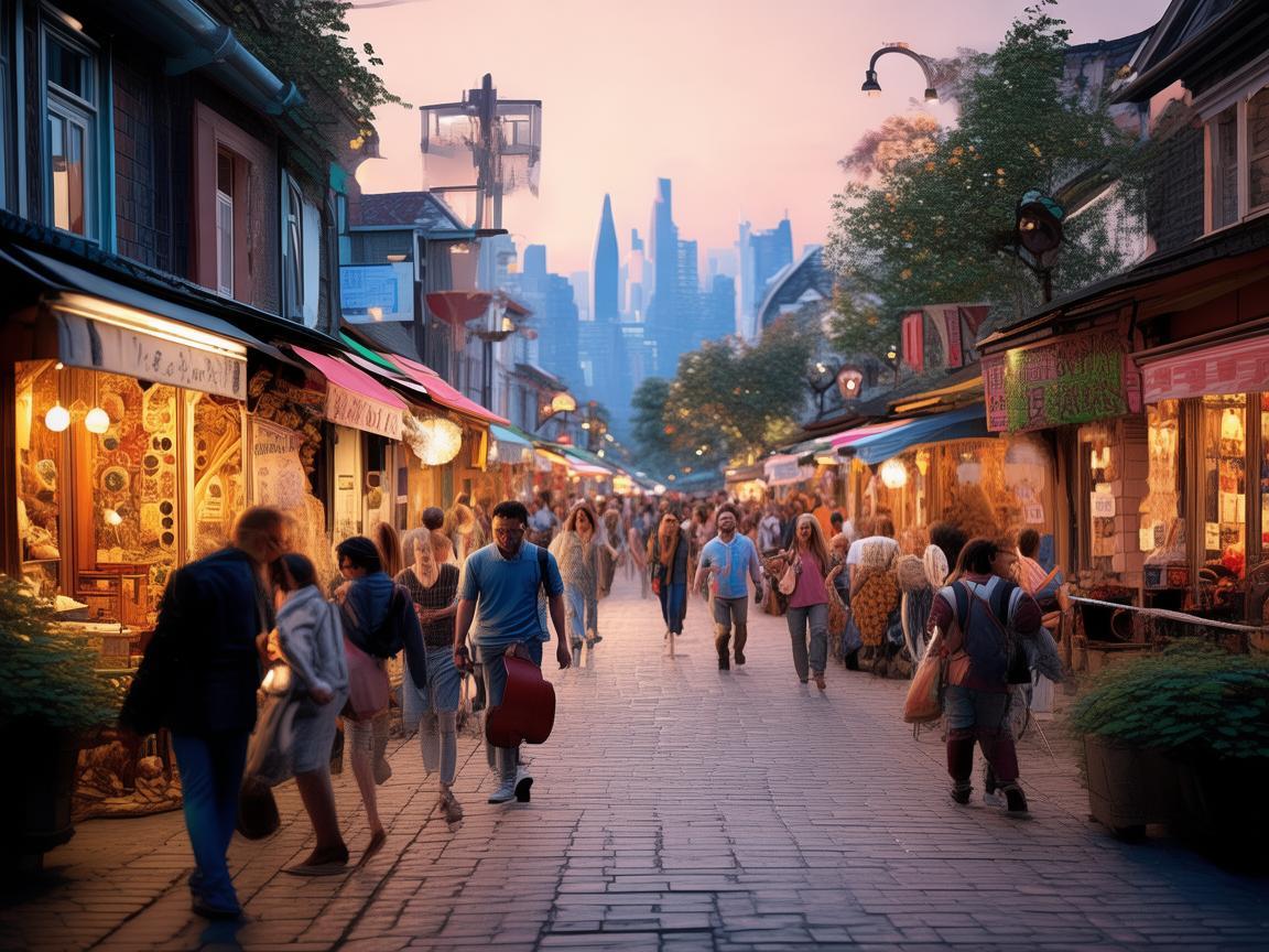 漫步步行街，聆听城市旋律