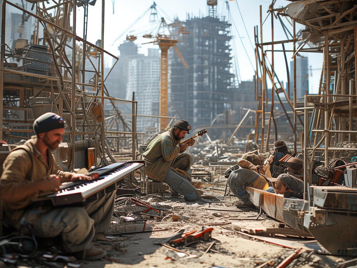 工地施工区的音乐创作，如何平衡噪音与和谐？