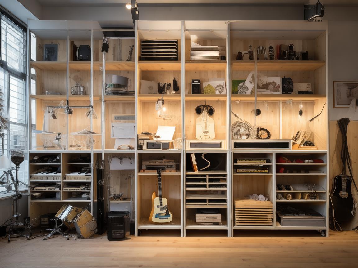 如何将多功能收纳架融入我的音乐创作工作室？