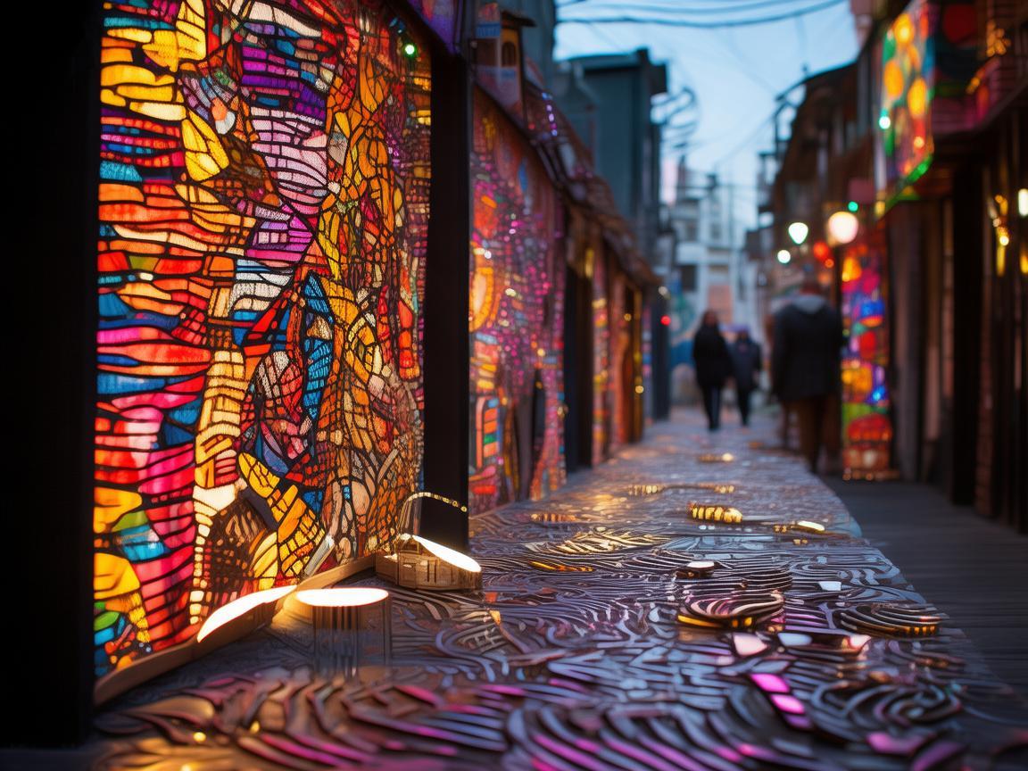 画廊街上的艺术装置，如何通过视觉叙事吸引观众？