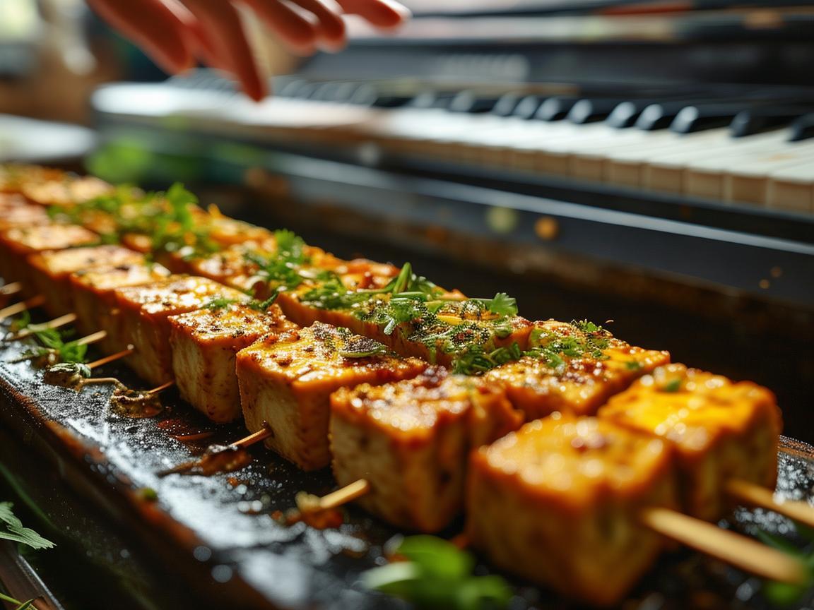 烤豆腐串,音乐创作中的味觉灵感火花?