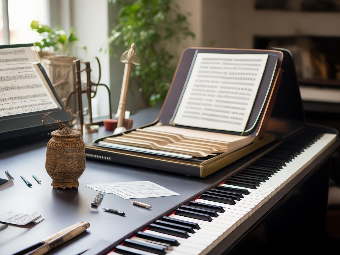 桌面整理架，作曲家的工作台上的创意与秩序