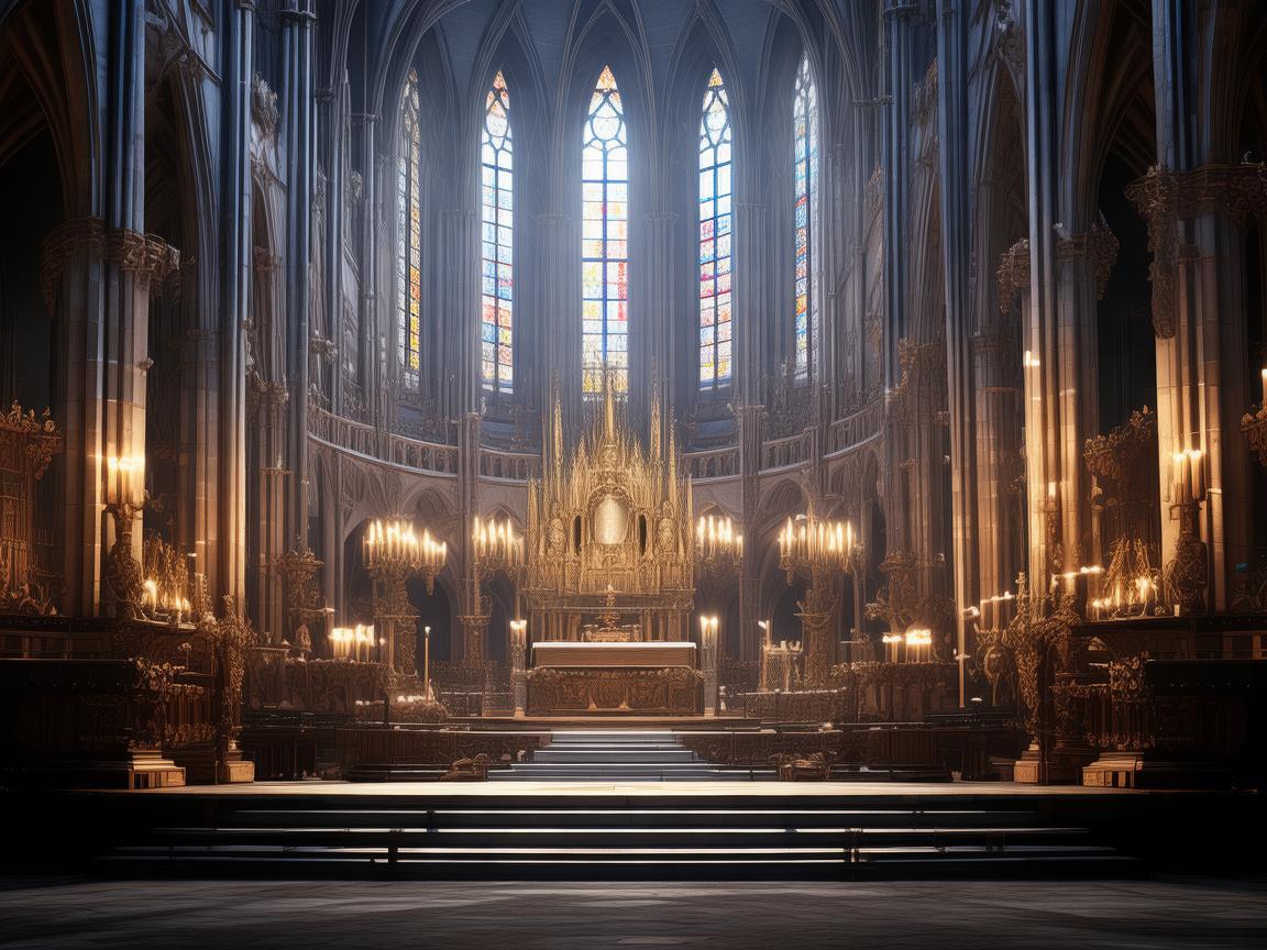 教堂祭坛，神圣乐章的灵魂舞台