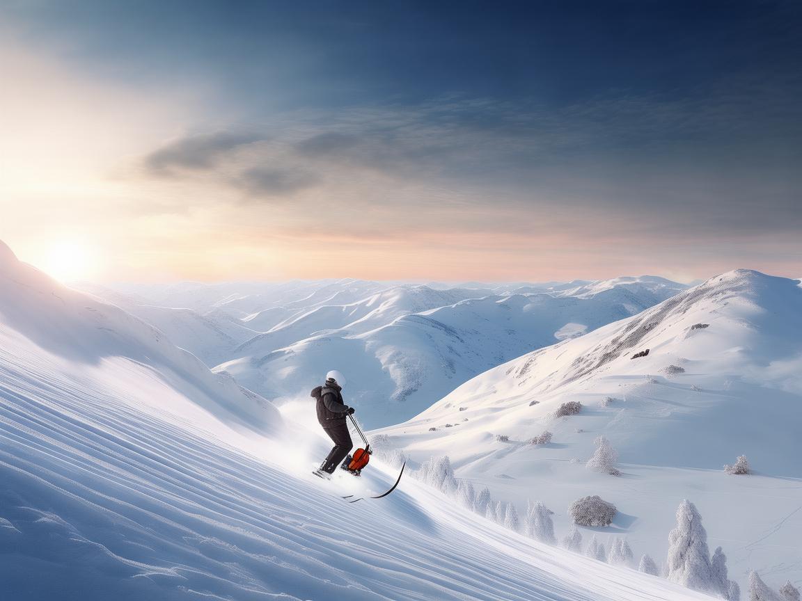 雪道上的音乐畅想，滑雪场雪道的韵律之美