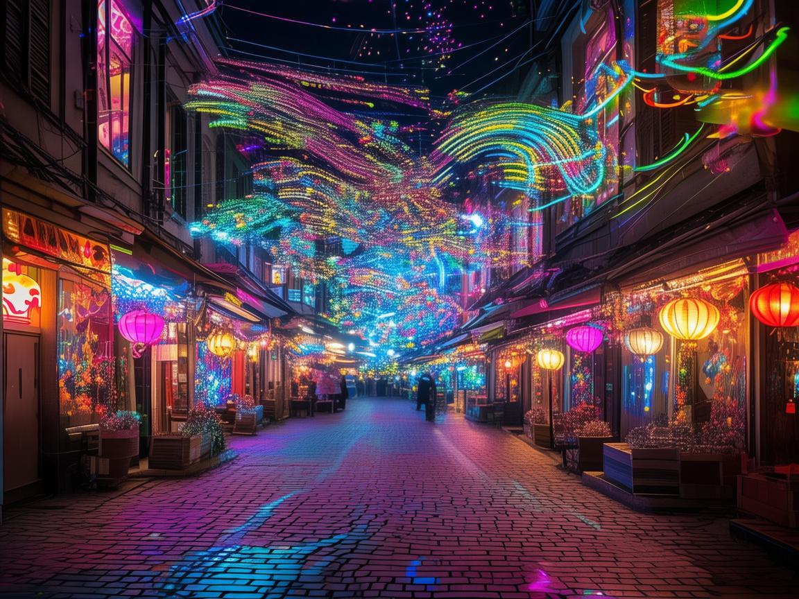 夜市灯光秀，如何通过音乐编织光影的旋律？