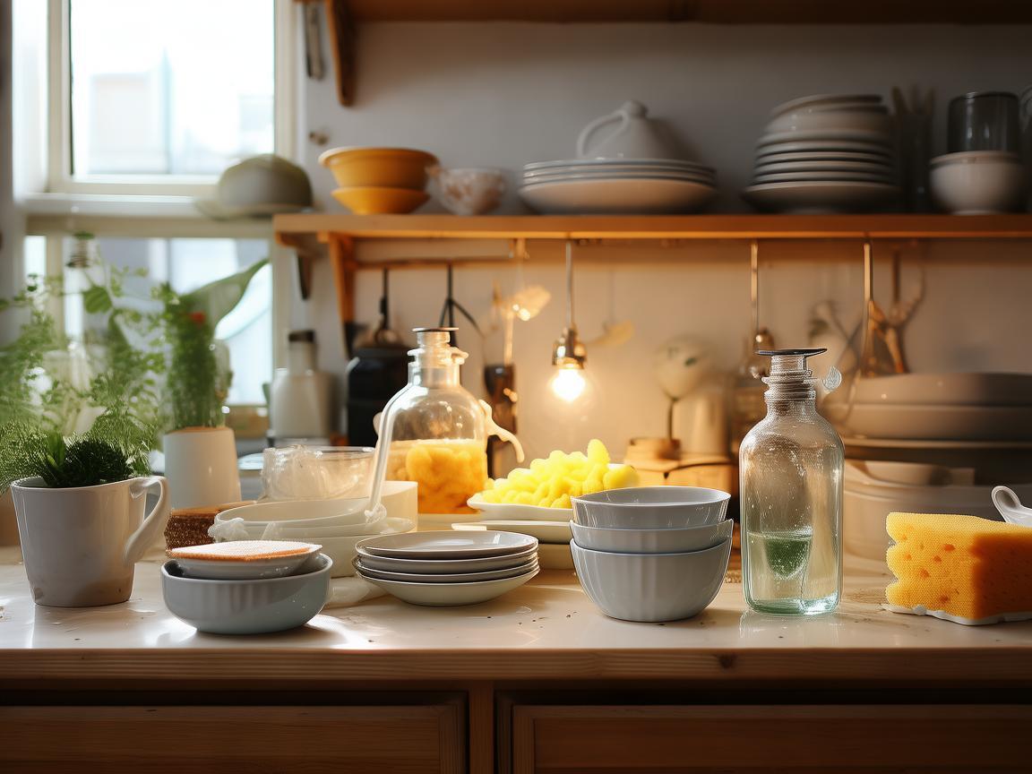 厨房清洁用品架，音乐与家务的奇妙融合