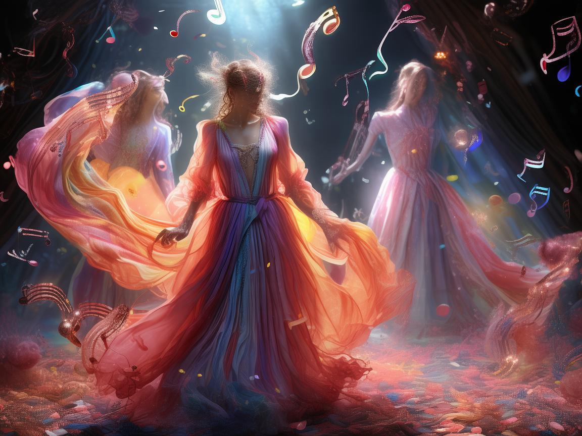 女装时尚，音符与霓裳的梦幻交织