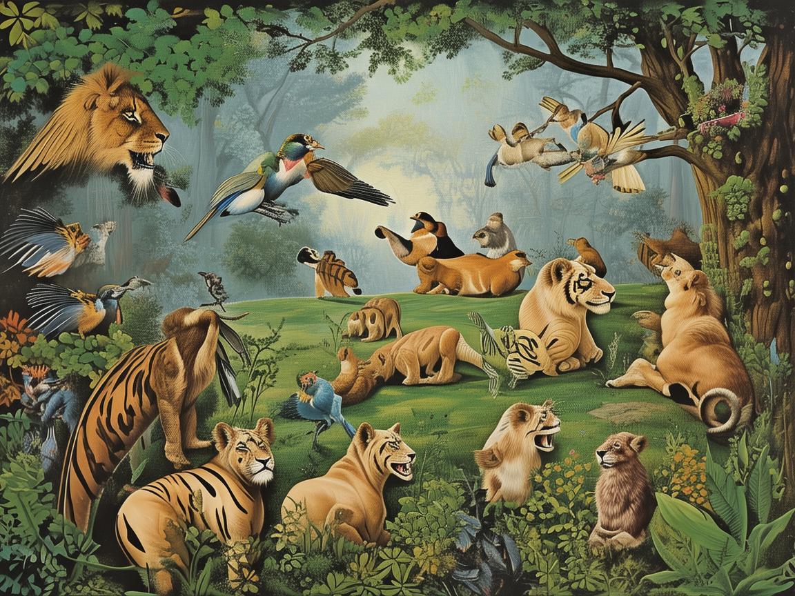 动物园里的音乐交响，动物声音与旋律的奇妙融合