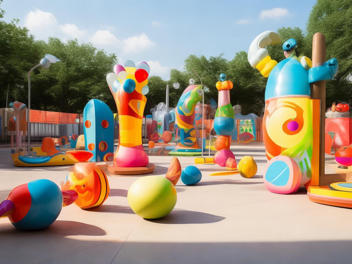 在休闲广场的儿童游乐区，如何创作出既安全又有趣的音乐体验？