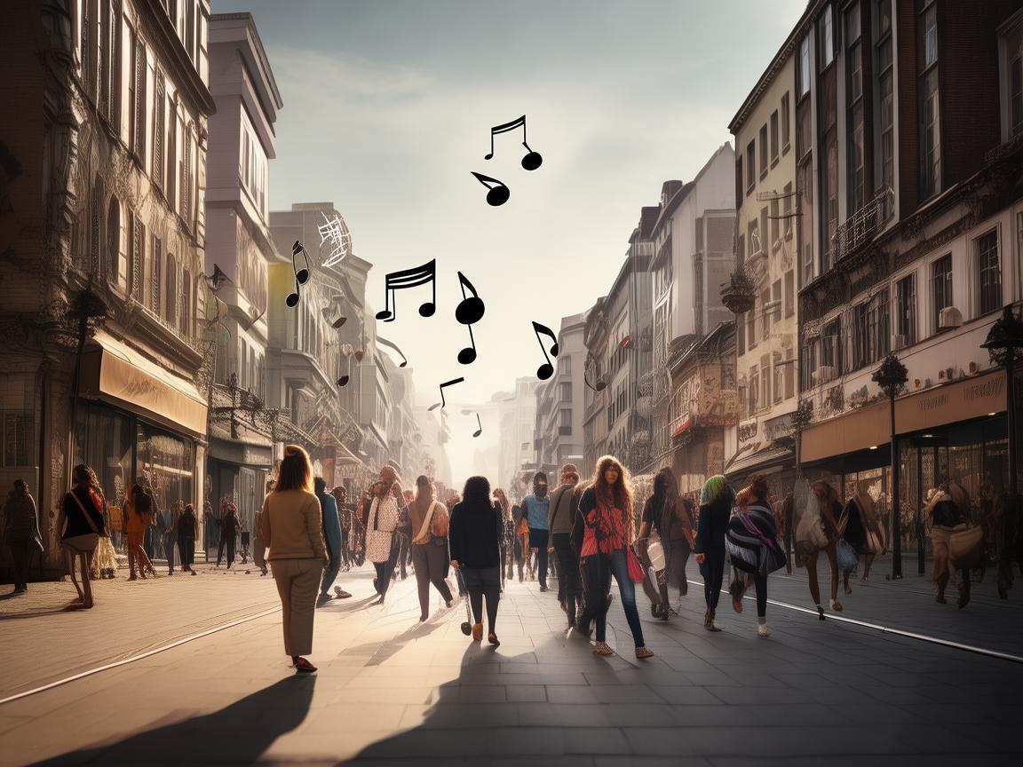 如何在步行街区创作出富有节奏感的音乐？