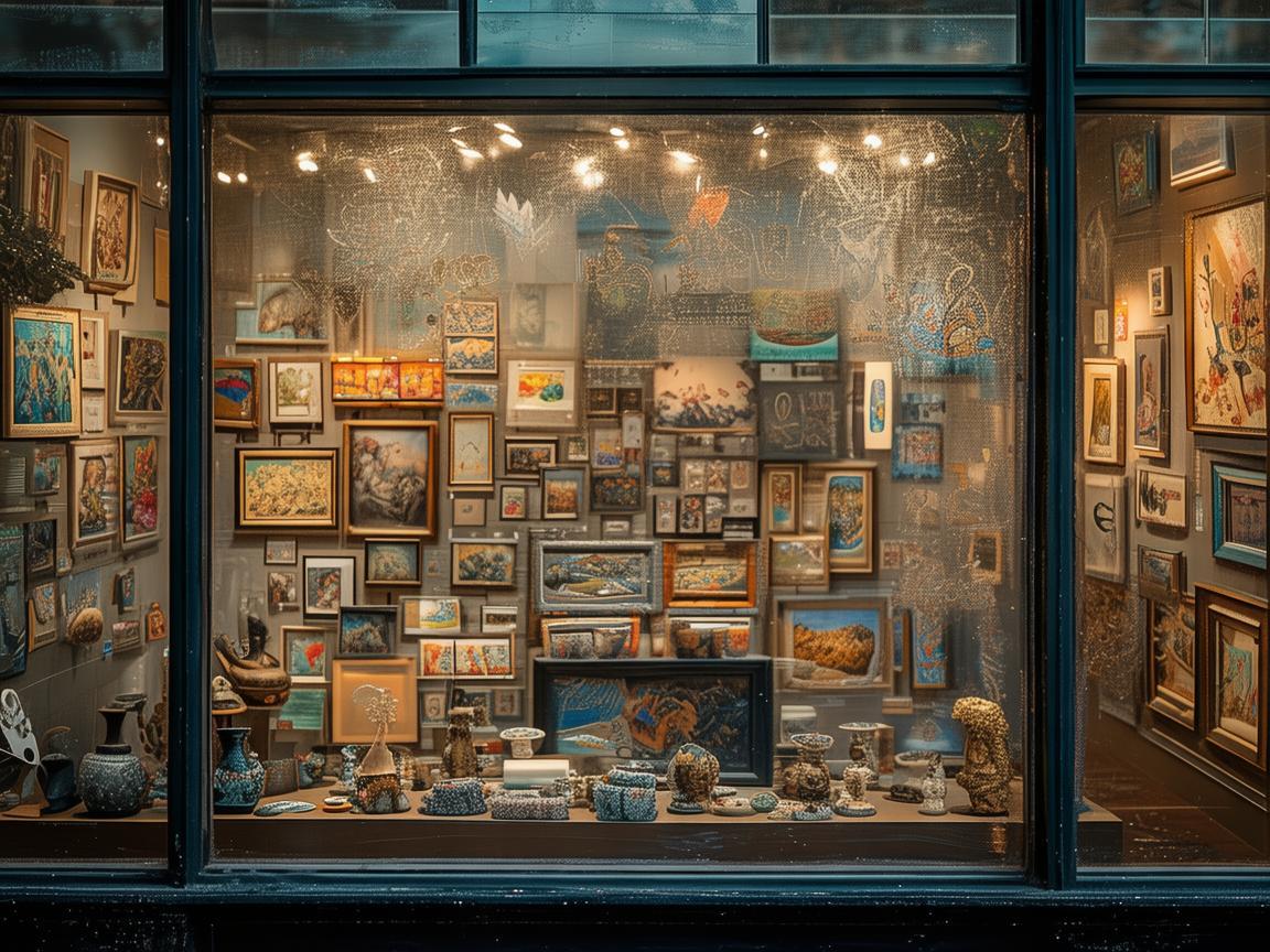 艺术品店橱窗，奏响视觉的乐章