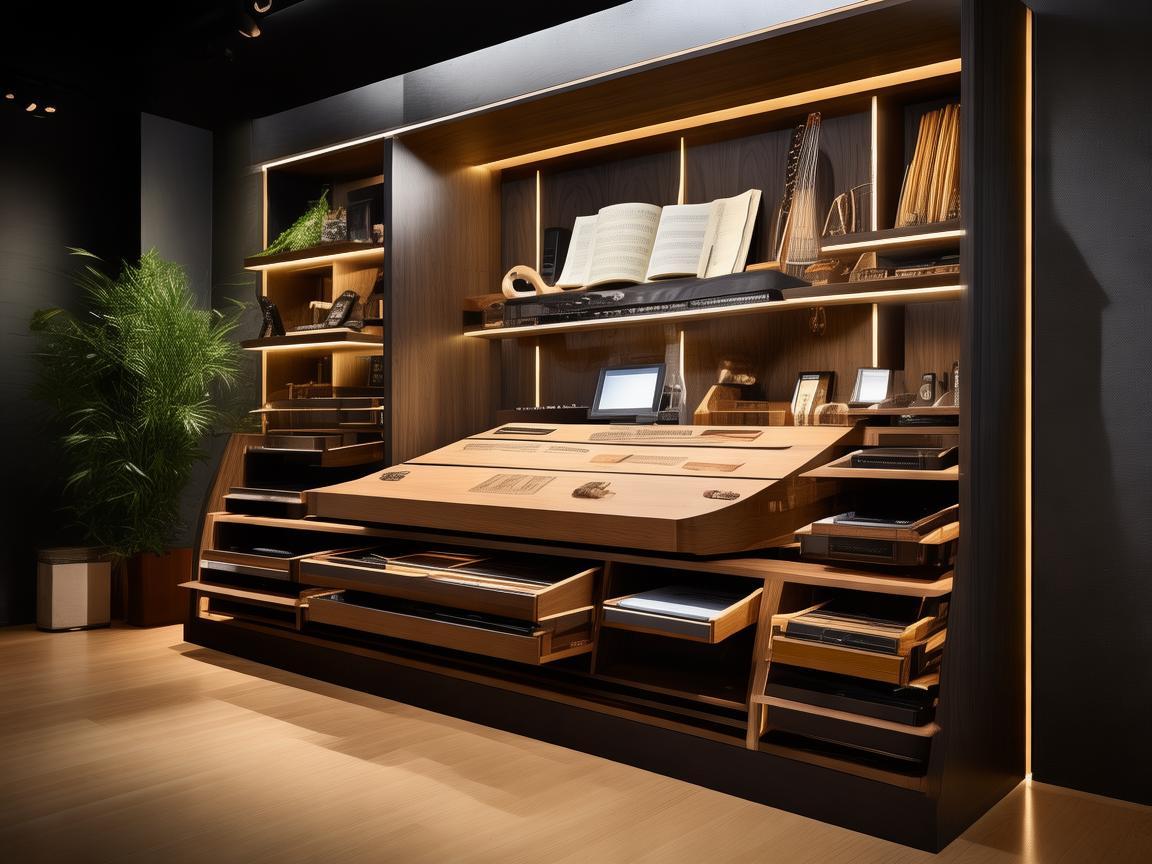 多层储物柜，如何设计出既实用又具美感的音乐创作空间？