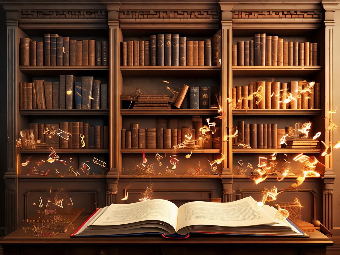 书柜，音符跃动的知识乐章