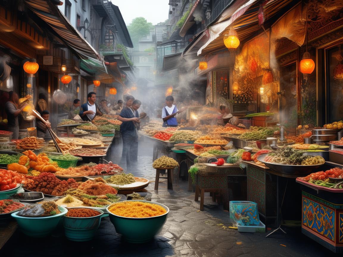 美食街的旋律，如何用音乐编织味觉与听觉的双重盛宴？