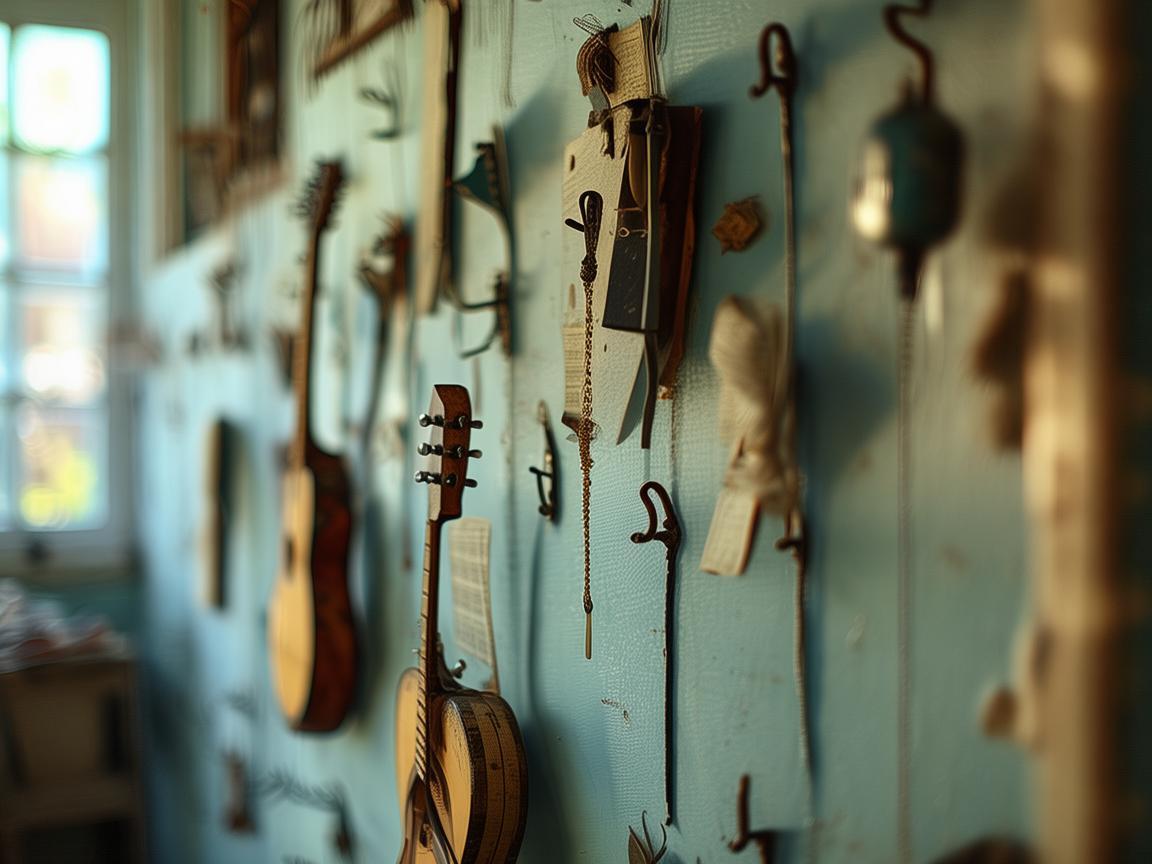 墙面挂钩，音乐创作中的灵感小物